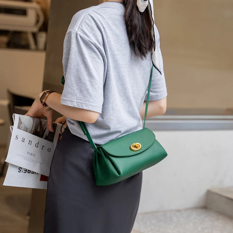 Mugrs™ Button Simple Leather Mini Shoulder Bag