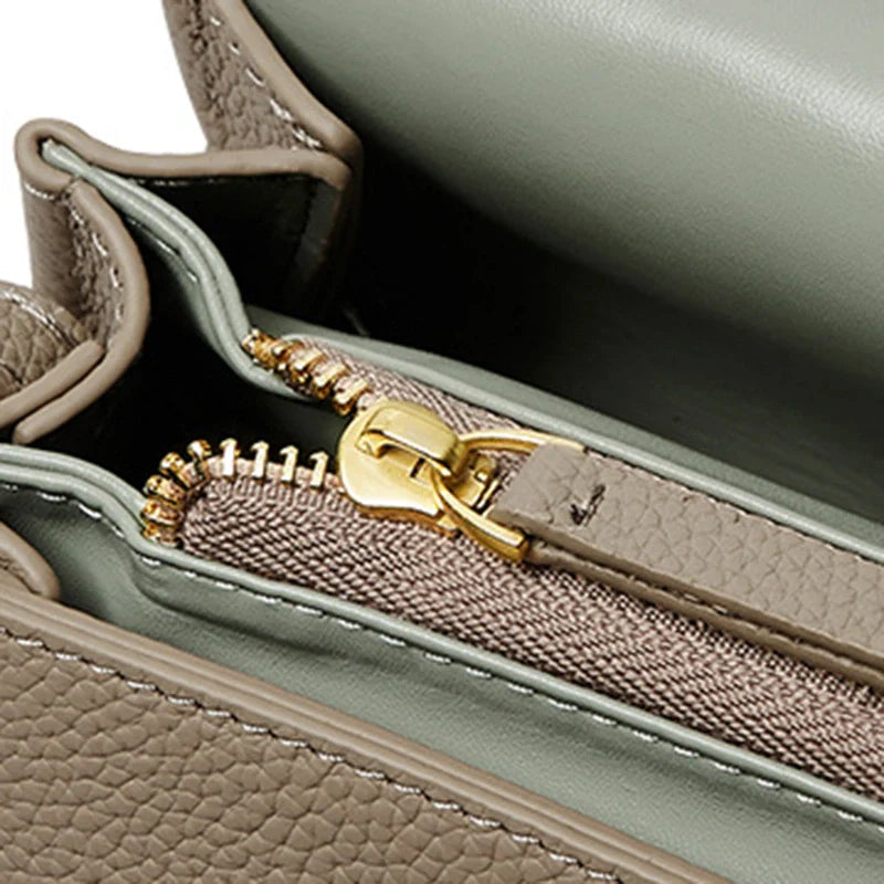 Mugrs™ Button Schlichte Mini-Umhängetasche aus Leder
