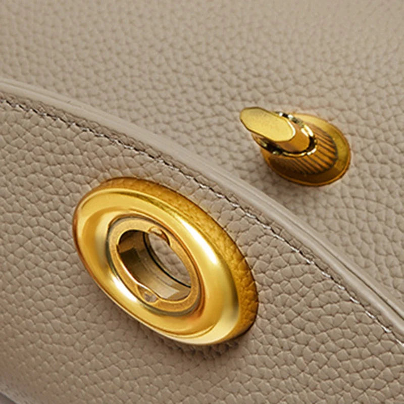Mugrs™ Button Schlichte Mini-Umhängetasche aus Leder