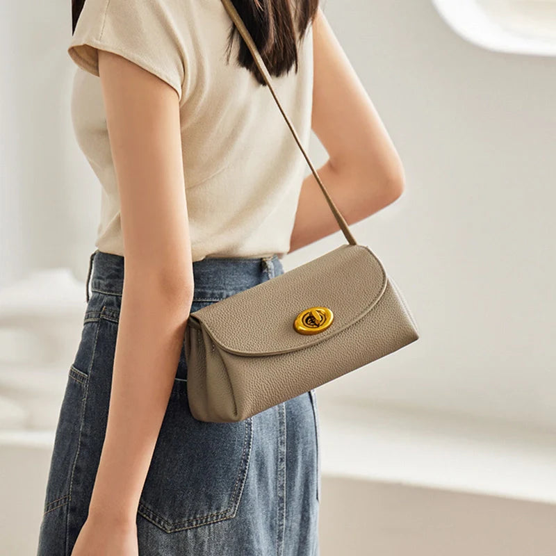Mugrs™ Button Simple Leather Mini Shoulder Bag