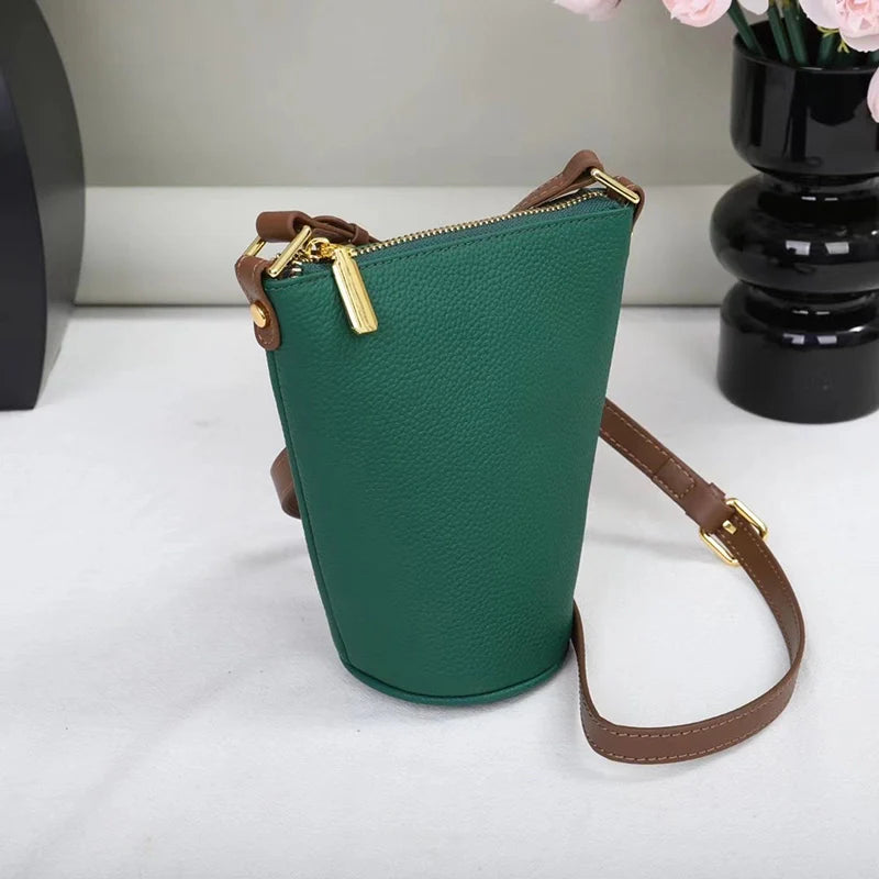 Mugrs™ Zipper Leather Bucket Phone bag