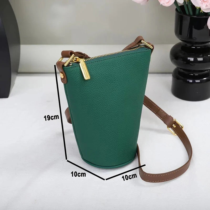 Mugrs™ Zipper Leather Bucket Phone bag