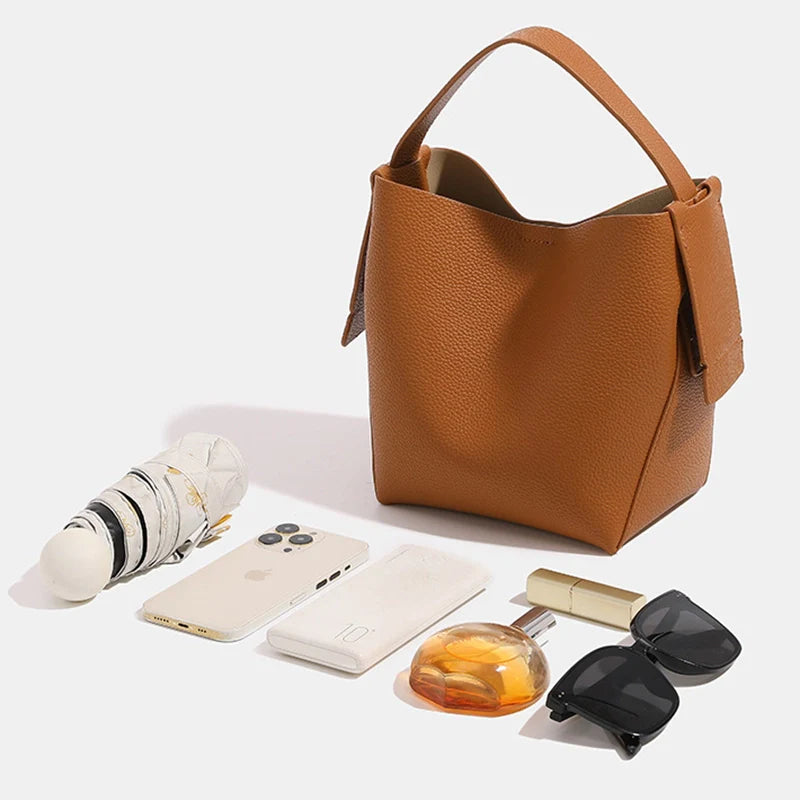 Mugrs™ Beuteltasche aus weichem Leder mit großem Fassungsvermögen