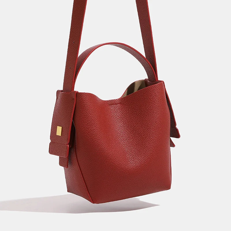 Mugrs™ Beuteltasche aus weichem Leder mit großem Fassungsvermögen
