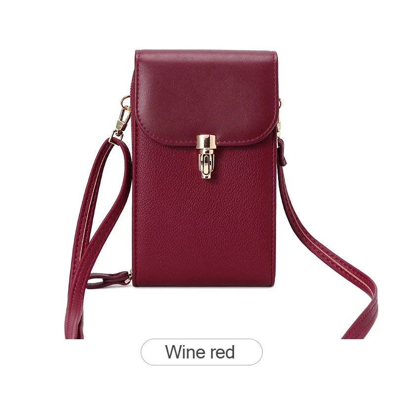 Pochette portefeuille à boutons en cuir PU Mugrs™ pour téléphone