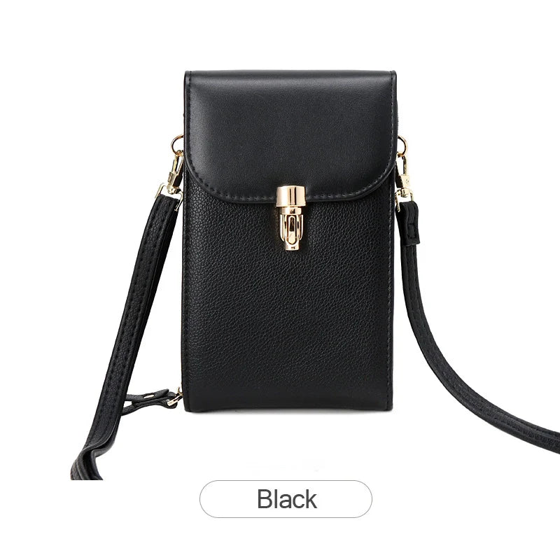 Pochette portefeuille à boutons en cuir PU Mugrs™ pour téléphone