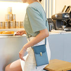 Pochette portefeuille à boutons en cuir PU Mugrs™ pour téléphone