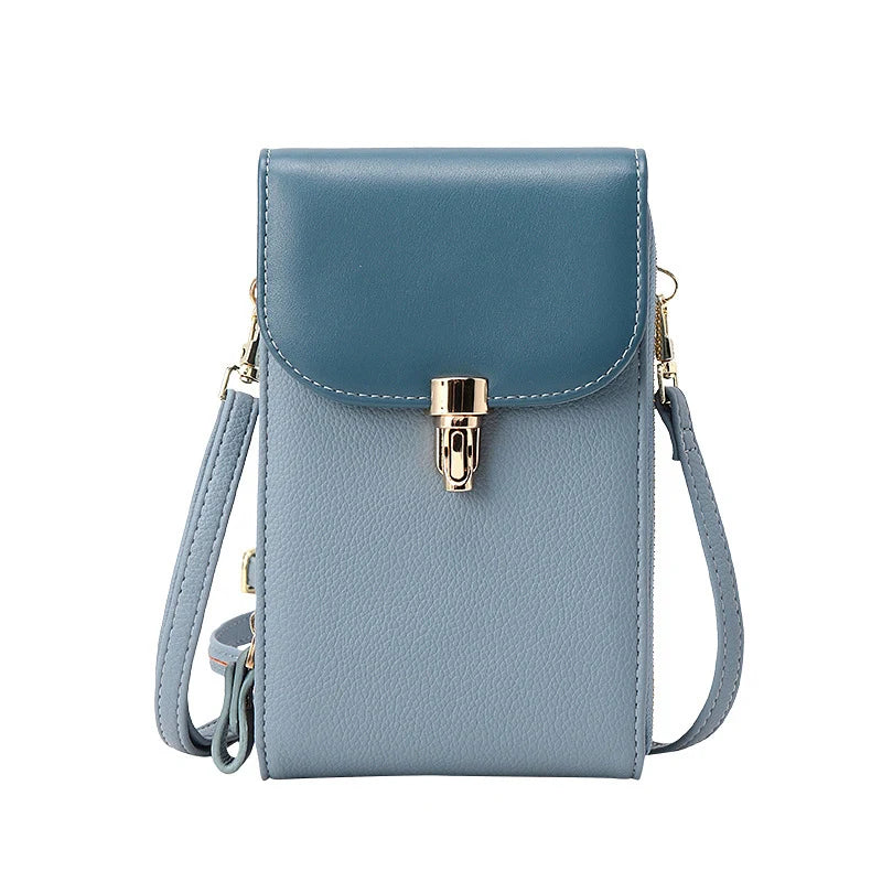 Pochette portefeuille à boutons en cuir PU Mugrs™ pour téléphone