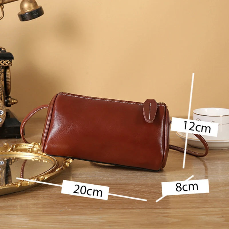 Mugrs™ Zipper Vegetable Tanned Leather Crossbody Bag