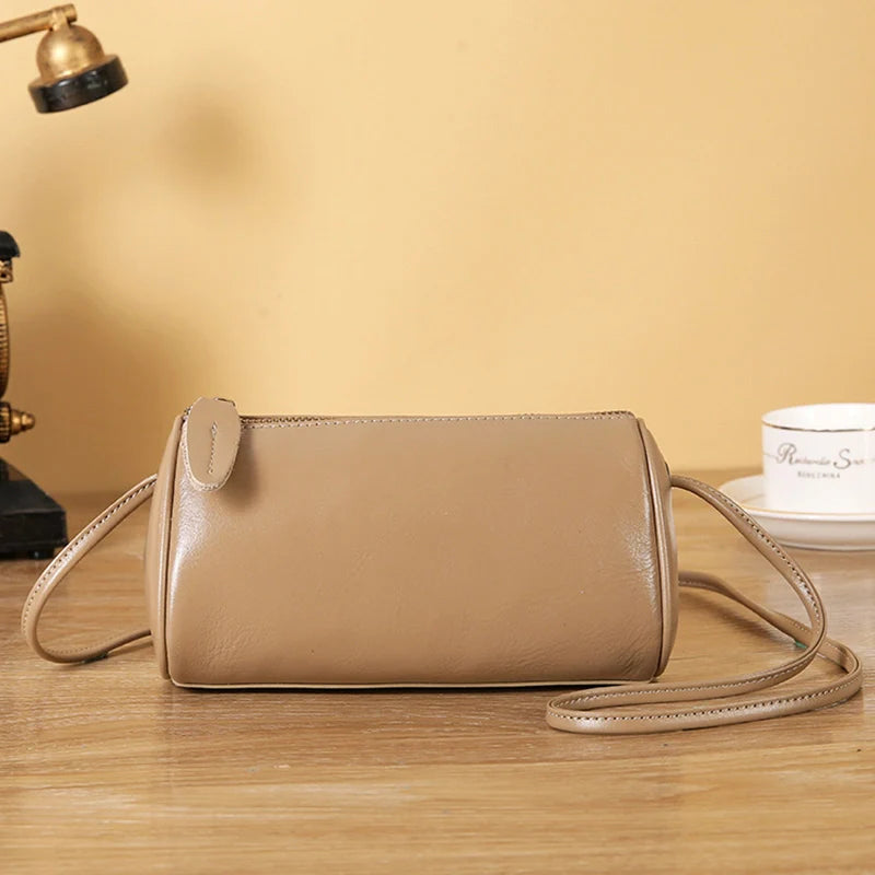 Sac à bandoulière en cuir tanné végétal avec fermeture éclair Mugrs™