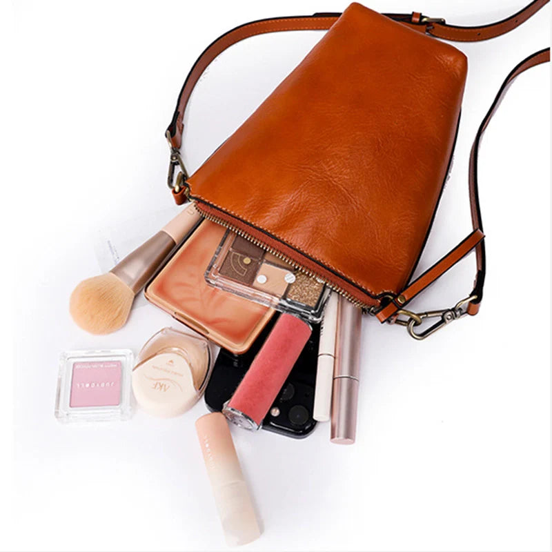Sac seau pour téléphone portable en cuir végétalien vintage Mugrs™