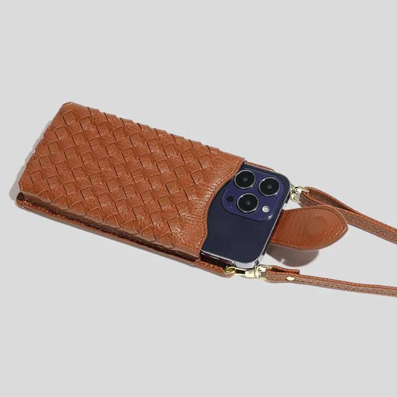 Mugrs™ Luxury Claire Woven Crossbody Phone Bag