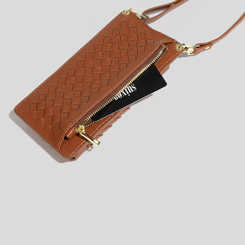 Mugrs™ Luxury Claire Woven Crossbody Phone Bag