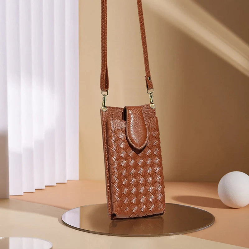 Mugrs™ Luxus-Handytasche „Claire“ aus Webstoff