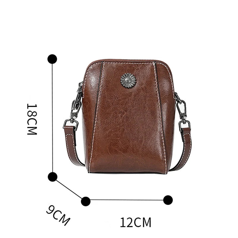 Sac bandoulière en cuir de vachette Daphne de Mugrs™