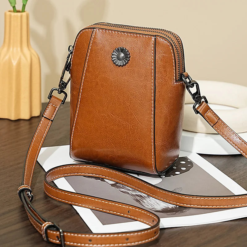 Mugrs™ Daphne Cowhide Leather Crossbody Bag