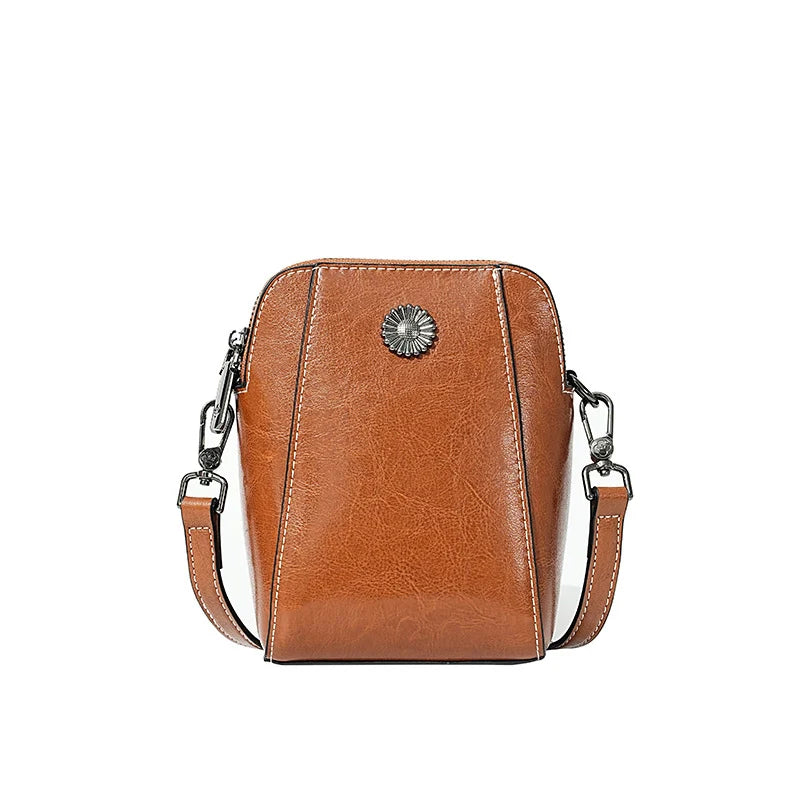 Mugrs™ Daphne Cowhide Leather Crossbody Bag
