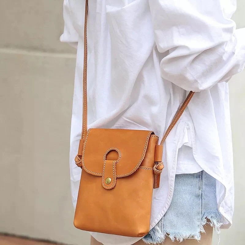Mini sac à bandoulière en cuir Mugrs™ pour téléphone