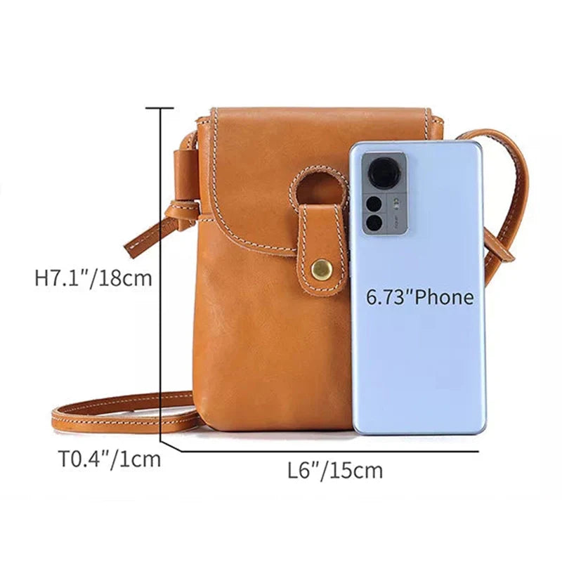 Mini sac à bandoulière en cuir Mugrs™ pour téléphone