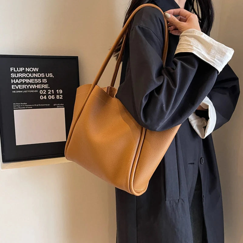 Mugrs™ Large Space PU Leather Tote Bag