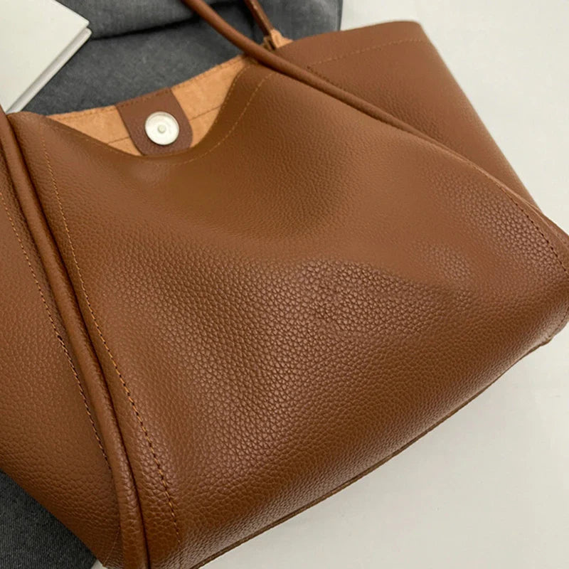 Mugrs™ Large Space PU Leather Tote Bag