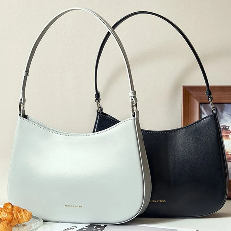 Mugrs™ Stylish Genuine Leather Underarm Handbag Tote Bag