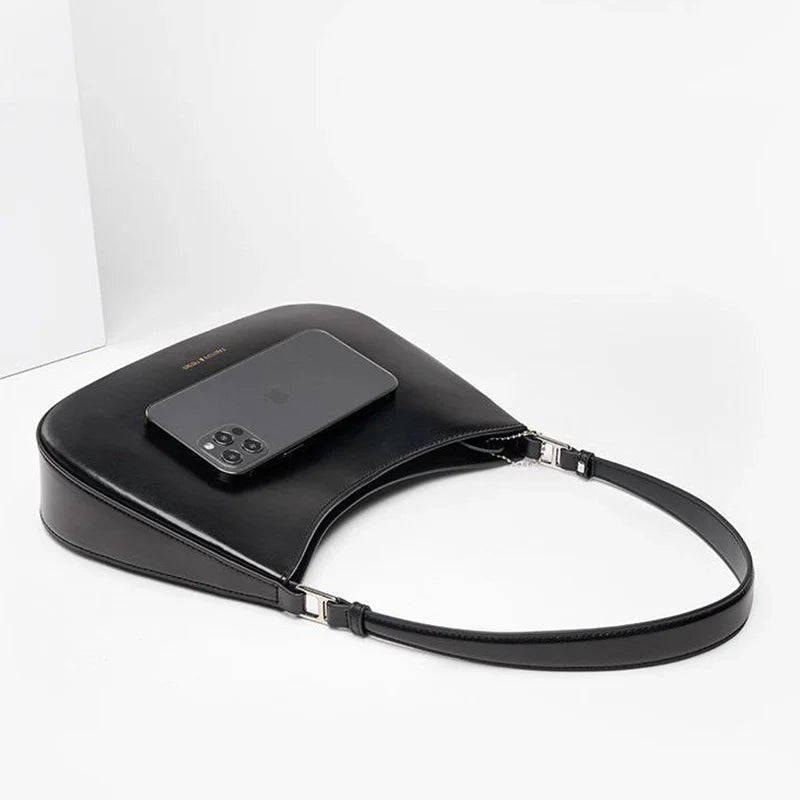 Mugrs™ Stylish Genuine Leather Underarm Handbag Tote Bag