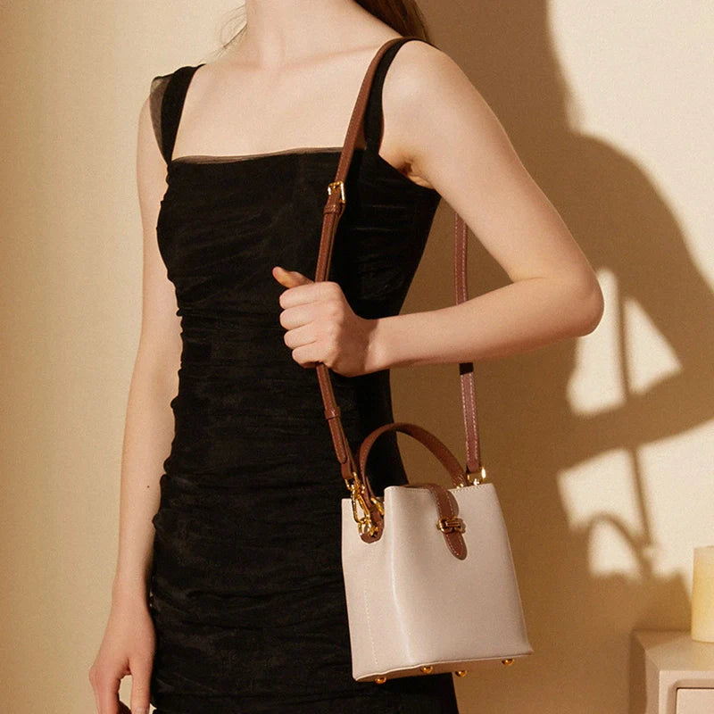 Sac seau en cuir Mugrs™ Sac à bandoulière Sac à main Simplicité avancée