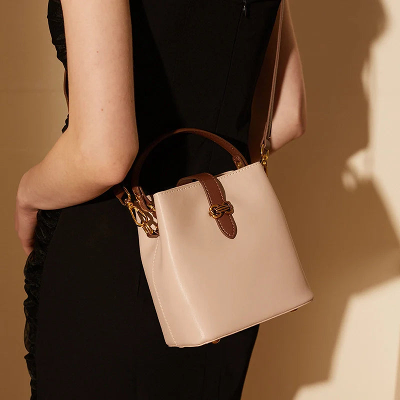 Mugrs™ Leather Bucket Bag Crossbody Bag Handbag Advanced Simplicity