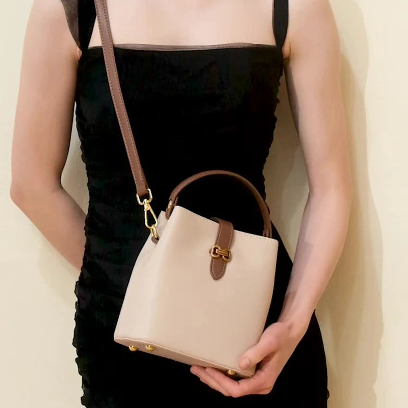 Mugrs™ Leather Bucket Bag Crossbody Bag Handbag Advanced Simplicity