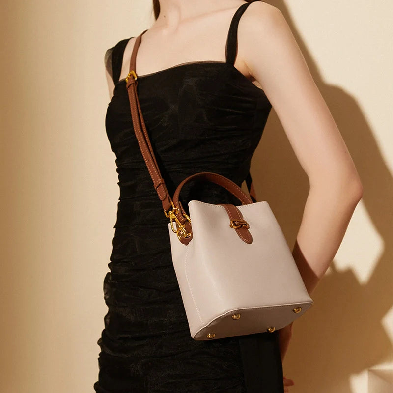 Sac seau en cuir Mugrs™ Sac à bandoulière Sac à main Simplicité avancée