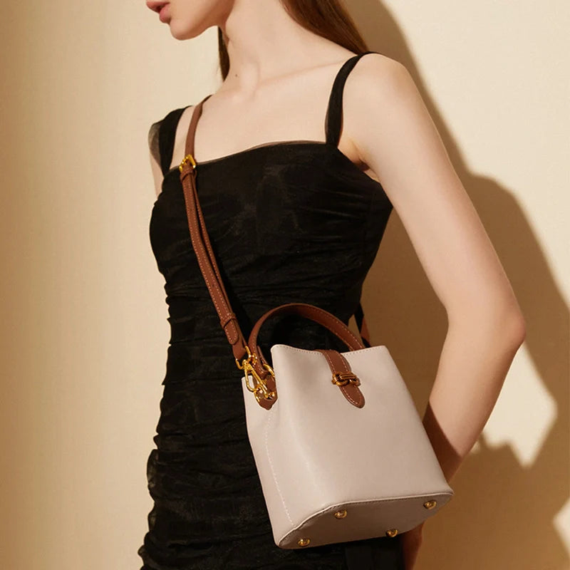 Mugrs™ Leather Bucket Bag Crossbody Bag Handbag Advanced Simplicity