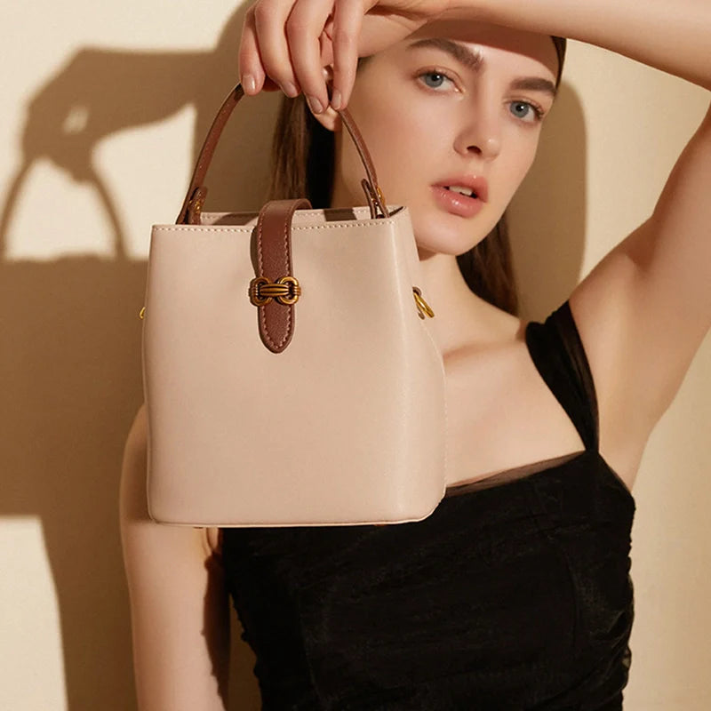 Sac seau en cuir Mugrs™ Sac à bandoulière Sac à main Simplicité avancée