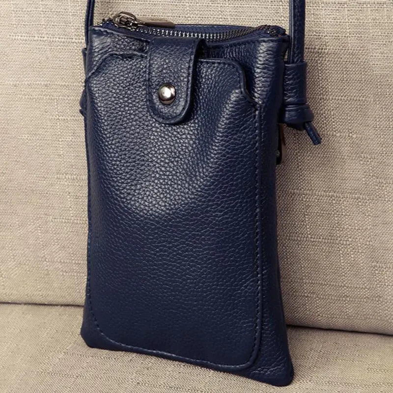 Mugrs™ Vegan Leather Phone Bag, Zipper Sling Bag