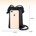 Mugrs™ Vegan Leather Phone Bag, Zipper Sling Bag