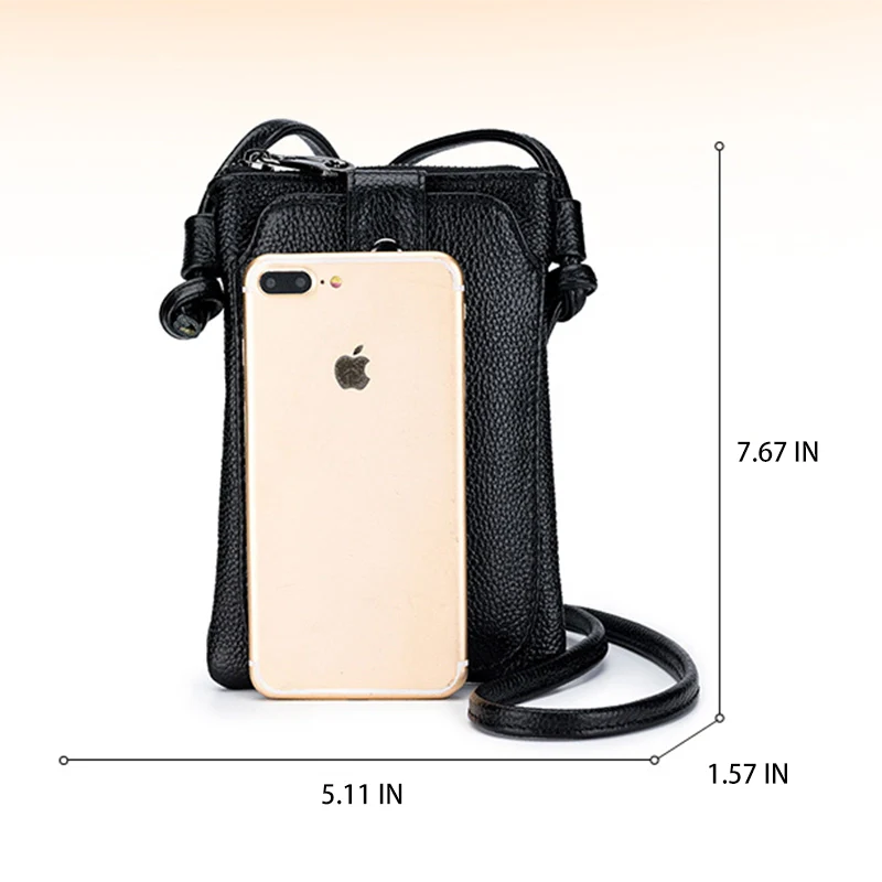 Mugrs™ Vegan Leather Phone Bag, Zipper Sling Bag