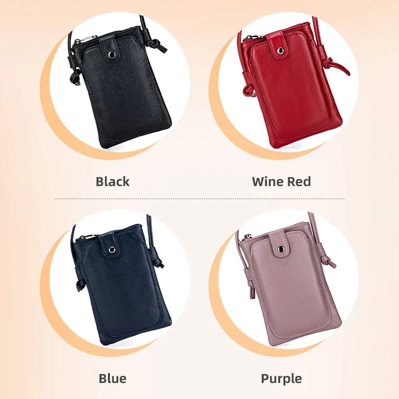 Mugrs™ Vegan Leather Phone Bag, Zipper Sling Bag