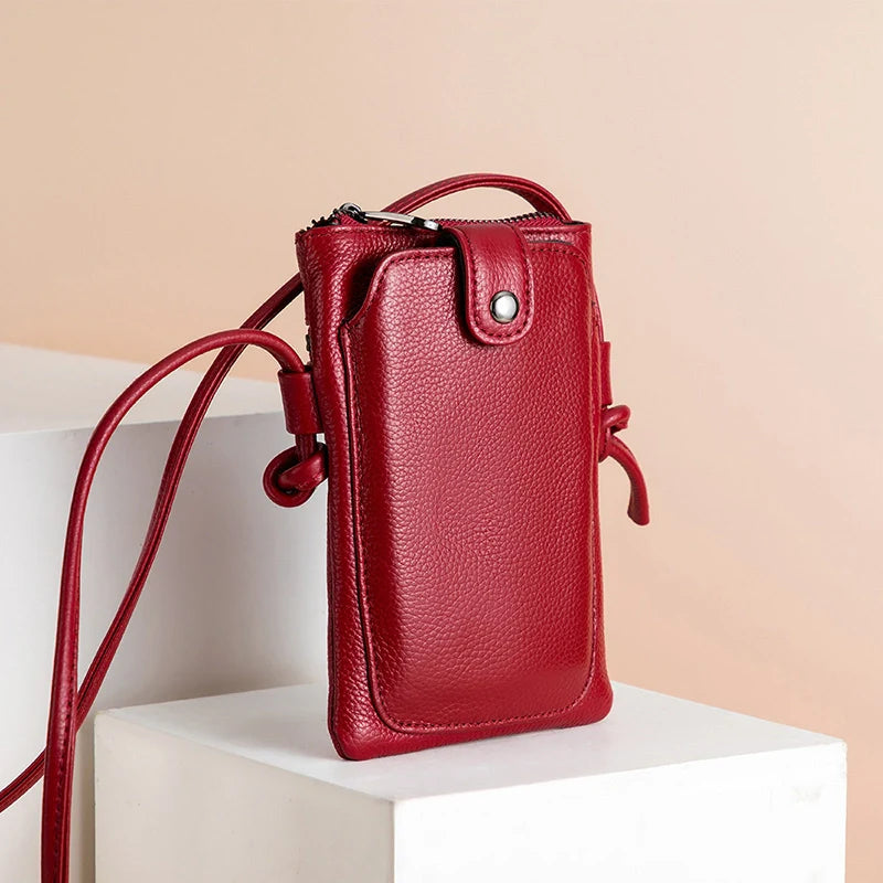 Mugrs™ Vegan Leather Phone Bag, Zipper Sling Bag