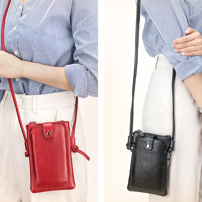 Mugrs™ Vegan Leather Phone Bag, Zipper Sling Bag