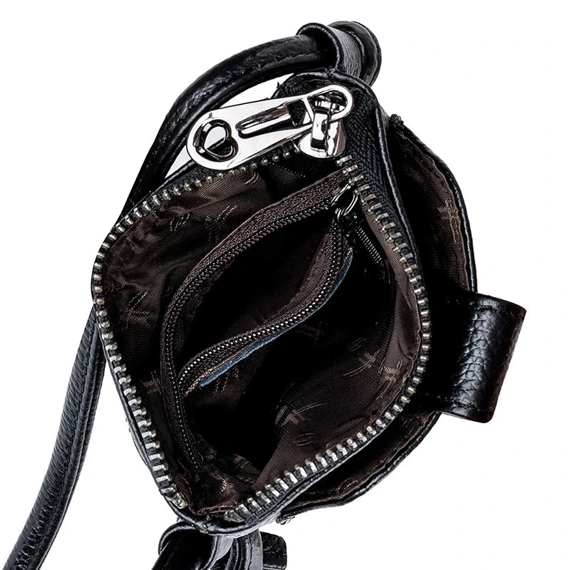 Mugrs™ Vegan Leather Phone Bag, Zipper Sling Bag