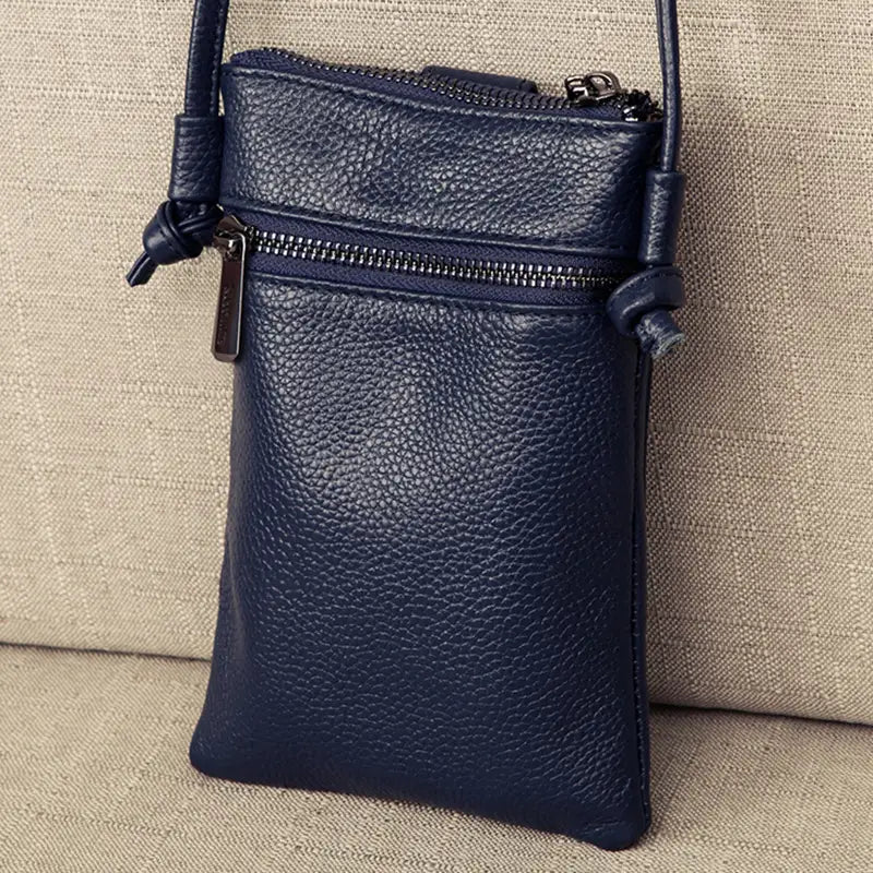 Mugrs™ Vegan Leather Phone Bag, Zipper Sling Bag