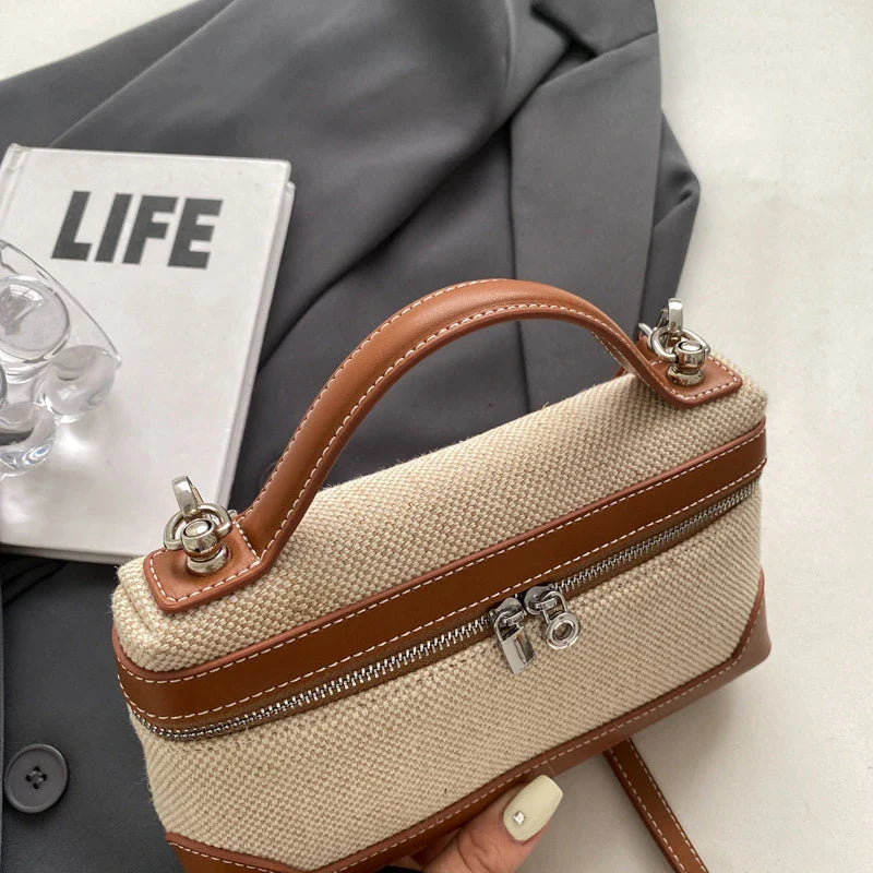 Mugrs™ Handtasche, quadratische Tasche, Umhängetasche, modisch, Vintage