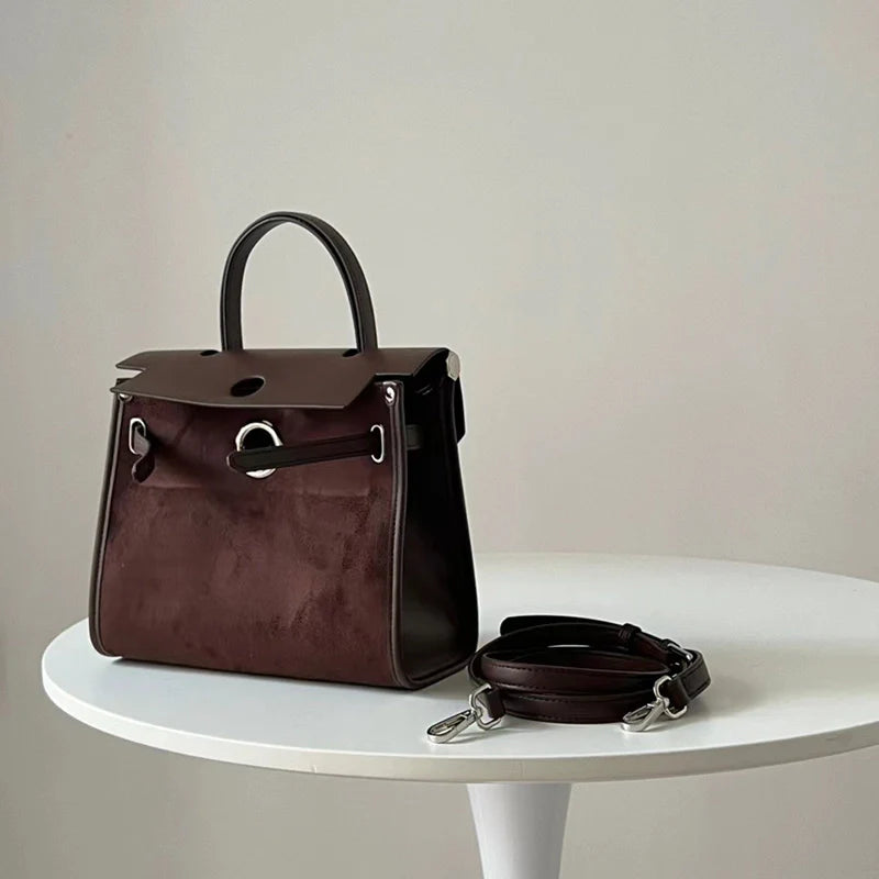 Mugrs™ Vintage Vegan Leather Crossbody Kelly Bag