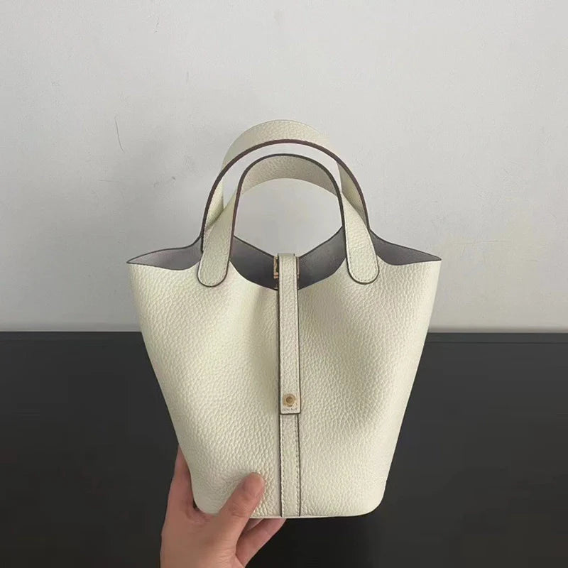 Mugrs™ Vegetable basket bag  bucket bag commuter bag leather
