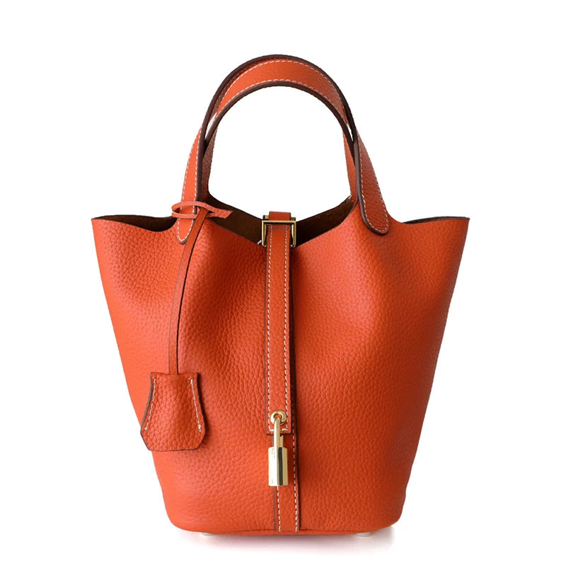 Mugrs™ Vegetable basket bag  bucket bag commuter bag leather