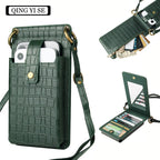Mugrs™ Crossbody-Telefontasche, Telefonhülle aus veganem Leder