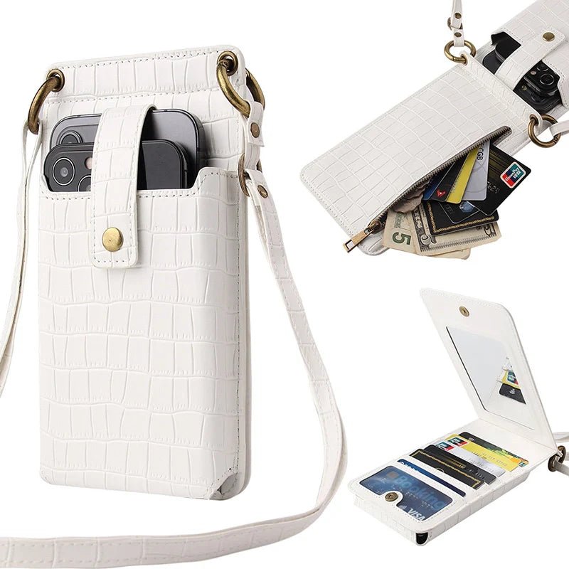 Mugrs™ Crossbody-Telefontasche, Telefonhülle aus veganem Leder