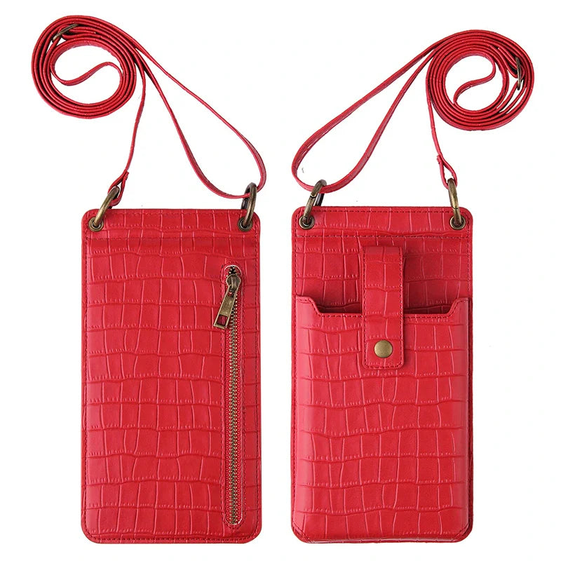 Mugrs™ Crossbody-Telefontasche, Telefonhülle aus veganem Leder