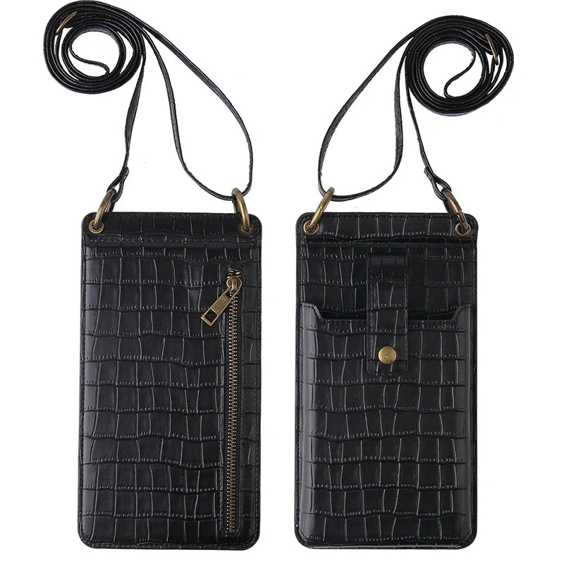 Mugrs™ Crossbody-Telefontasche, Telefonhülle aus veganem Leder