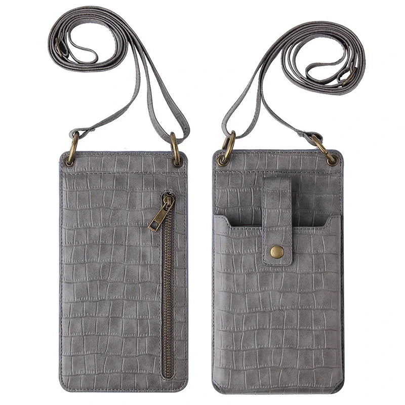Mugrs™ Crossbody-Telefontasche, Telefonhülle aus veganem Leder